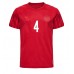 Herren Fußballbekleidung Dänemark Simon Kjaer #4 Heimtrikot WM 2022 Kurzarm